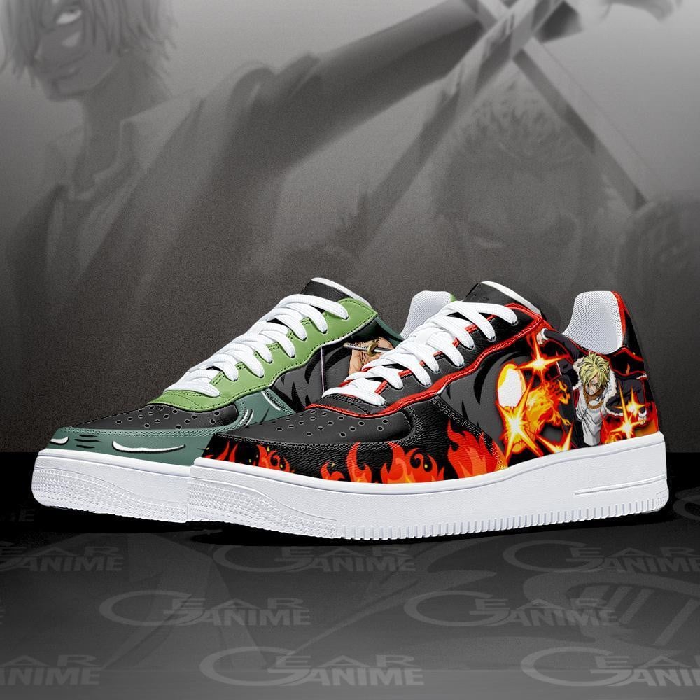 Zoro and Sanji Air Sneakers Custom Anime One Piece Shoes