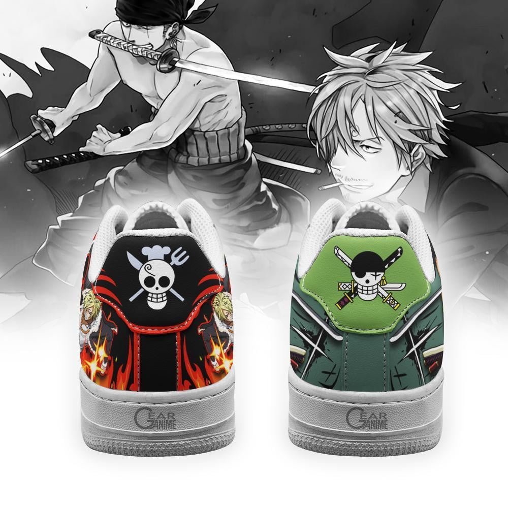Zoro and Sanji Air Sneakers Custom Anime One Piece Shoes