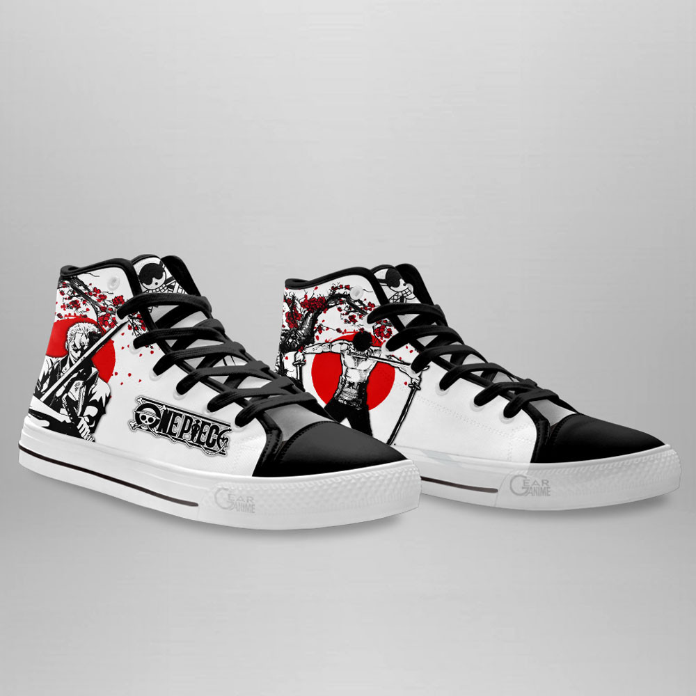 Zoro High Top Shoes Custom Anime One Piece Sneakers Japan Style