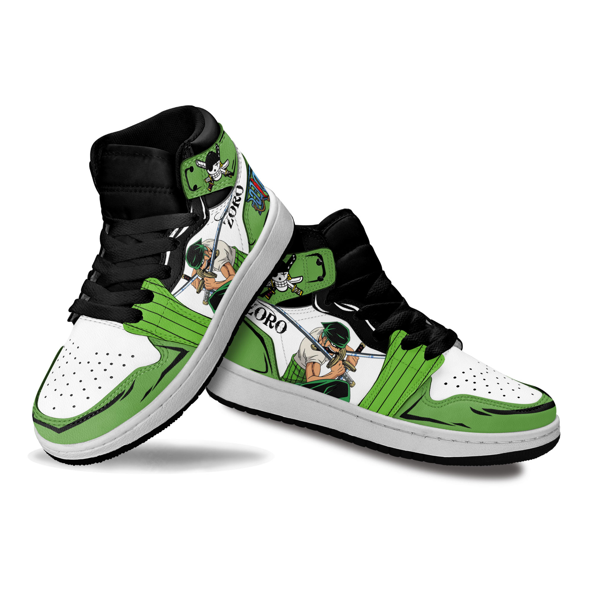 Zoro Roronoa Kids Sneakers Custom Anime One Piece Shoes For Kids
