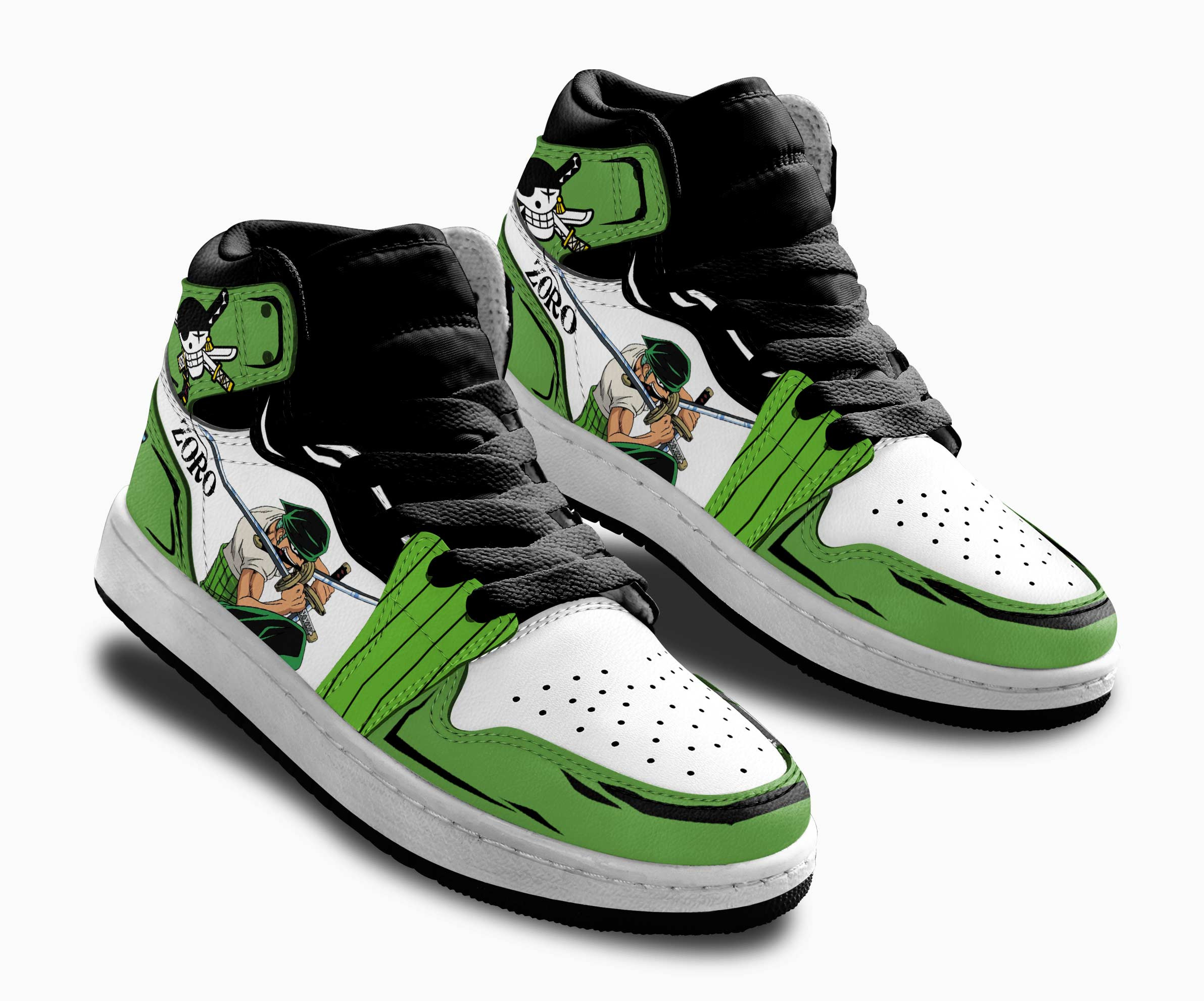 Zoro Roronoa Kids Sneakers Custom Anime One Piece Shoes For Kids